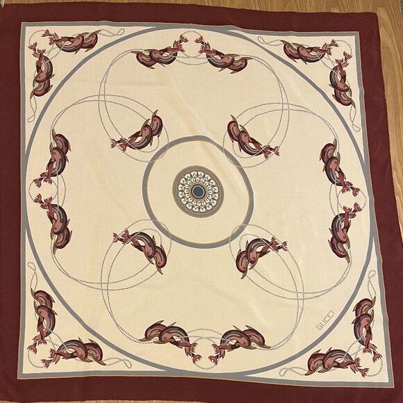 Vintage Gucci Silk Scarf - Picture 1 of 5